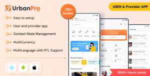Read more about the article UrbanPro – On Demand Home Service App | UrbanClap Clone | ReactNative UI Kit Template