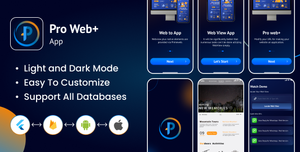 You are currently viewing Pro  Web : Transform Your Website into a Flutter App | Web View App | Web to App Conversion