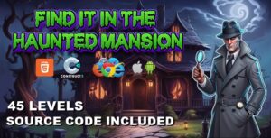 Read more about the article Find It In The Haunted Mansion – Desktop/Mobile – HTML5 Game – Construct 3 (C3p)