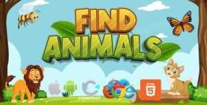 Read more about the article Find Animals – Educational Game For Kids – HTML5/Desktop/Mobile – Construct 3 (Source Code Included)